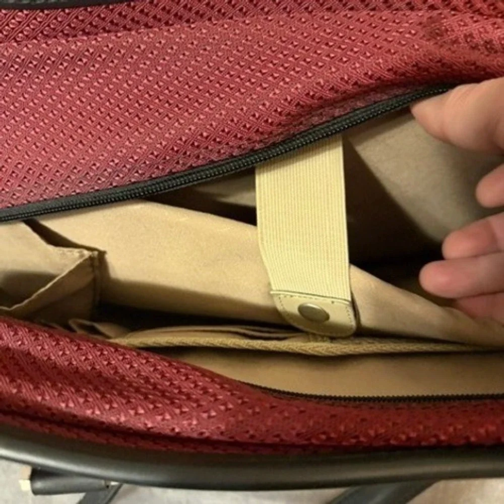 Samsonite Carry-On Bag Unisex Burgundy Overnight Mesh Travel Tote Bag 17X11X8